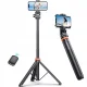 Tech-Protect L03S Bluetooth selfiju nūja ar statīvu (līdz 148 cm), balta