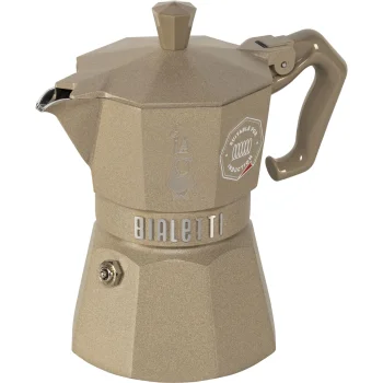 Bialetti Moka Exclusive Induction espresso kafijas automāts, 3 tases, smilškrāsa