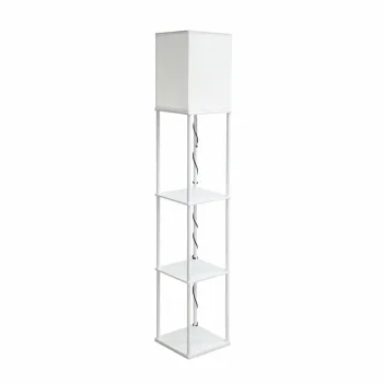 Stāvlampa ar plauktiem E27 moderna grīdas lampa, 160 cm, balta
