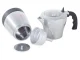 Elektriskā geizera kafijkanna, 300 ml, 6 tasītēm, 480 W, sudraba krāsā