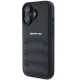 Mercedes-Benz iPhone 16 vāciņš AMG Leather Debossed Lines, melns
