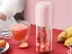 Bezvadu mini blenderis smūtijiem, 400ml, 150W, Rozā