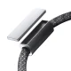 Joyroom S-A50 3A USB-A uz Lightning kabelis ar organizatoru, 1.2m, Pelēks