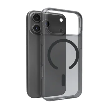 Puro Daylight MagSafe silikona vāciņš iPhone 17 Pro Max, caurspīdīgi melns
