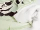 Liels oversize hūdijs-sega Panda, silts džemperis ar kapuci, zaļš