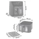 Karstā gaisa friteris Berdsen BD-660, 8 L, 1700 W, melns