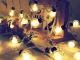Saules bateriju dārza virtene 20 LED, silti balta