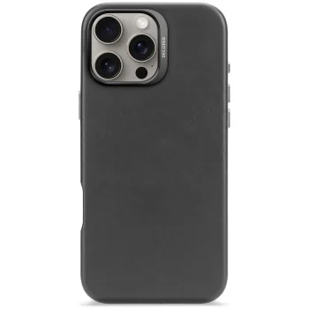Decoded ādas vāciņš ar MagSafe iPhone 16 Pro Max telefonam, melns