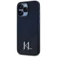 Karl Lagerfeld Silicone Shadow Metal Initial MagSafe vāciņš iPhone 15 Pro, melns