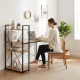 ModernHome datorgalds ar 3 plauktiem, 120x60 cm, gaišs ozols