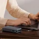 Cuktech 20000mAh ārējais akumulators ar iebūvētu USB-C kabeli, pelēks