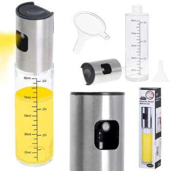 Eļļas un etiķa smidzinātājs ar skalu, 100 ml