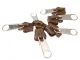 Rāvējslēdzēju remonta komplekts Fix a Zipper, 6 gab., brūns