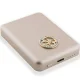 Guess MagSafe 4G Strassed Metal Logo induktīvais ārējais akumulators 15W 5000mAh, zelta