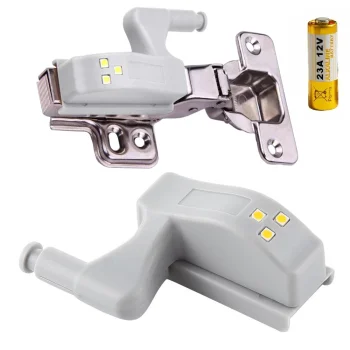 Eņģes LED lampiņa skapim 3 LED Pelēka