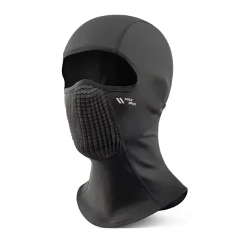 Flīsa velobraukšanas sejas maska balaklava Rockbros LF25699, melna