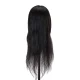Frizieru mācību galva Gabbiano WZ1 ar dabīgiem matiem, 42 cm, melna