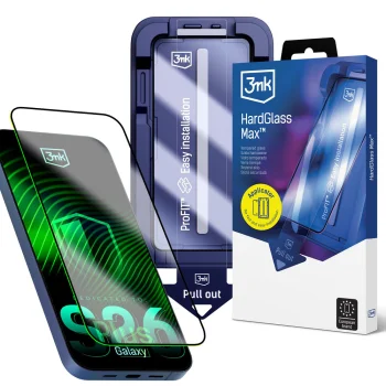Aizsargstikls 3mk HardGlass Max priekš Samsung Galaxy S26+
