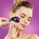 Derma Roller sejas masāžas rullītis 0.5mm, tumši violets