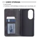Huawei P50 Geometric Pattern Leather Stand Case Cover - Black | Vāks Maciņš Maks Grāmatiņa Apvalks