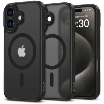 Tech-Protect iPhone 16 vāciņš MagCam MagSafe, puscaurspīdīgs