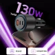 Auto lādētājs Tech-Protect CC04 PD130W, 2x USB-C / 1x USB-A, melns