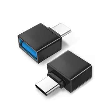 Maclean MCE470 OTG adapteris USB-A uz USB-C, Melns
