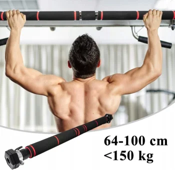 Regulējams pievilkšanās stienis, kāts, stanga durvju ailei, 64-100 cm | Doorway Pull-Up Bar