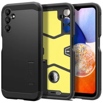 Samsung Galaxy A14 5G (SM-A146) / 4G (SM-A145F/DSN) Spigen Tough Armor Case Cover, Black | Telefona Vāciņš Maciņš...