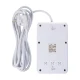 Maclean MCE393 W pagarinātājs ar 4 ligzdām un 3xUSB, 2500W, 3m, balts