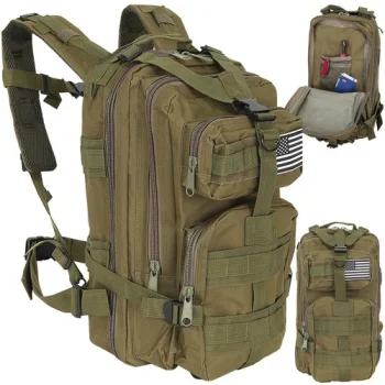 Trizand 00023243 militārā stila mugursoma, 26L, zaļa