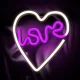 LED neona gaisma Neolia LOVE NNE02, balta un violeta