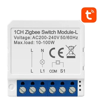 Avatto LZWSM16-W1 1-kanāla ZigBee viedais slēdža modulis bez neitrāles, balts