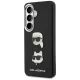 Karl Lagerfeld Saffiano Double Heads Metal vāciņš Samsung Galaxy S26+, melns