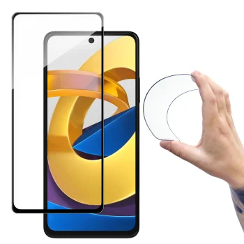 Hibrīda aizsargstikls Wozinsky Full Cover Flexi priekš Xiaomi Poco M4 Pro 5G, caurspīdīgs