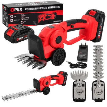 Akumulatora zāles un dzīvžoga šķēres 2in1 OPEX TOOLS OPX28027, 21V, 2x 1.5Ah