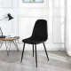 4 velūra ēdamistabas krēslu komplekts ModernHome J933, melns
