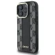 DKNY iPhone 16 Pro vāciņš Leather Checkered Mono Pattern MagSafe, melns