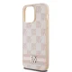 DKNY iPhone 14 Pro Max vāciņš Checkered Mono Pattern & Printed Stripes, rozā