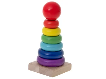 Bērnu attīstoša koka piramīda 13cm