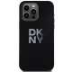 DKNY iPhone 15 Pro vāciņš Liquid Silicone Metal Logo, melns