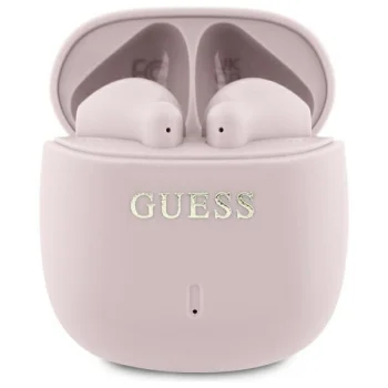 Bezvadu austiņas Guess GUTWSJ14ESGP TWS ar uzlādes kārbiņu, rozā
