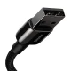 Baseus Tungsten USB-A uz Lightning kabelis 2 m, 2.4A, melns