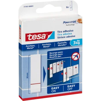 Tesa 77761 līmlentes sloksnes flīzēm un metālam, līdz 3 kg, 6 gab.
