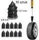 Riepu remonta komplekts 10x vulkanizācijas skrūves L izmērs 6,8x12,7mm