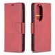 Huawei P50 Leather Stand Book Case Cover with Card Slots, Red | Telefona Vāciņš Maciņš Apvalks Grāmatiņa