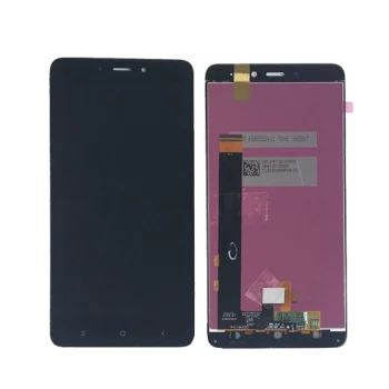 LCD ekrāns ar rāmi Xiaomi Redmi Note 4, melns (atjaunots)