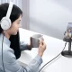 Orico AXC-02 USB-C uz 3.5 mm audio kabelis pāreja 50 cm, melns