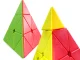 Pyraminx ātruma kubs 3D puzle izglītojoša loģikas rotaļlieta, daudzkrāsains