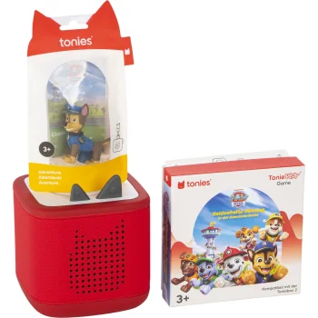 Tonies Toniebox 2 Full Play Bundle-Set bērnu audio atskaņotājs, Sunset Red